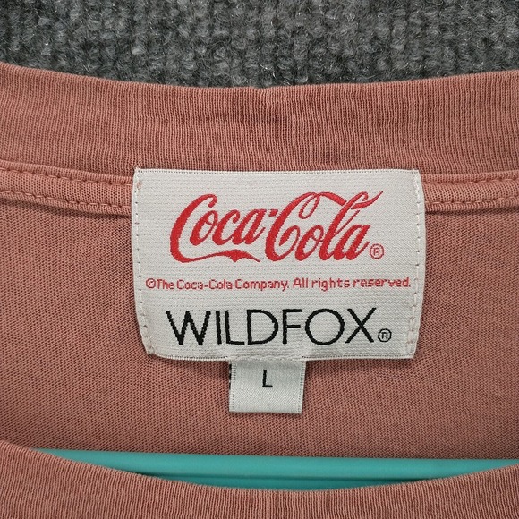 Wildfox Coca Cola Women's Grape Fanta Crop Top Brownish Red Large Crew Neck - Picture 9 of 13